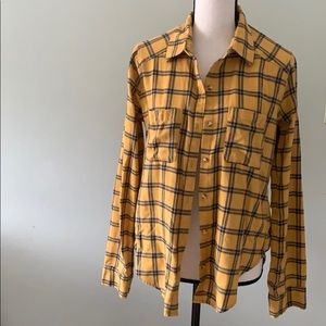 Golden and blue Hollister soft Flannel size small